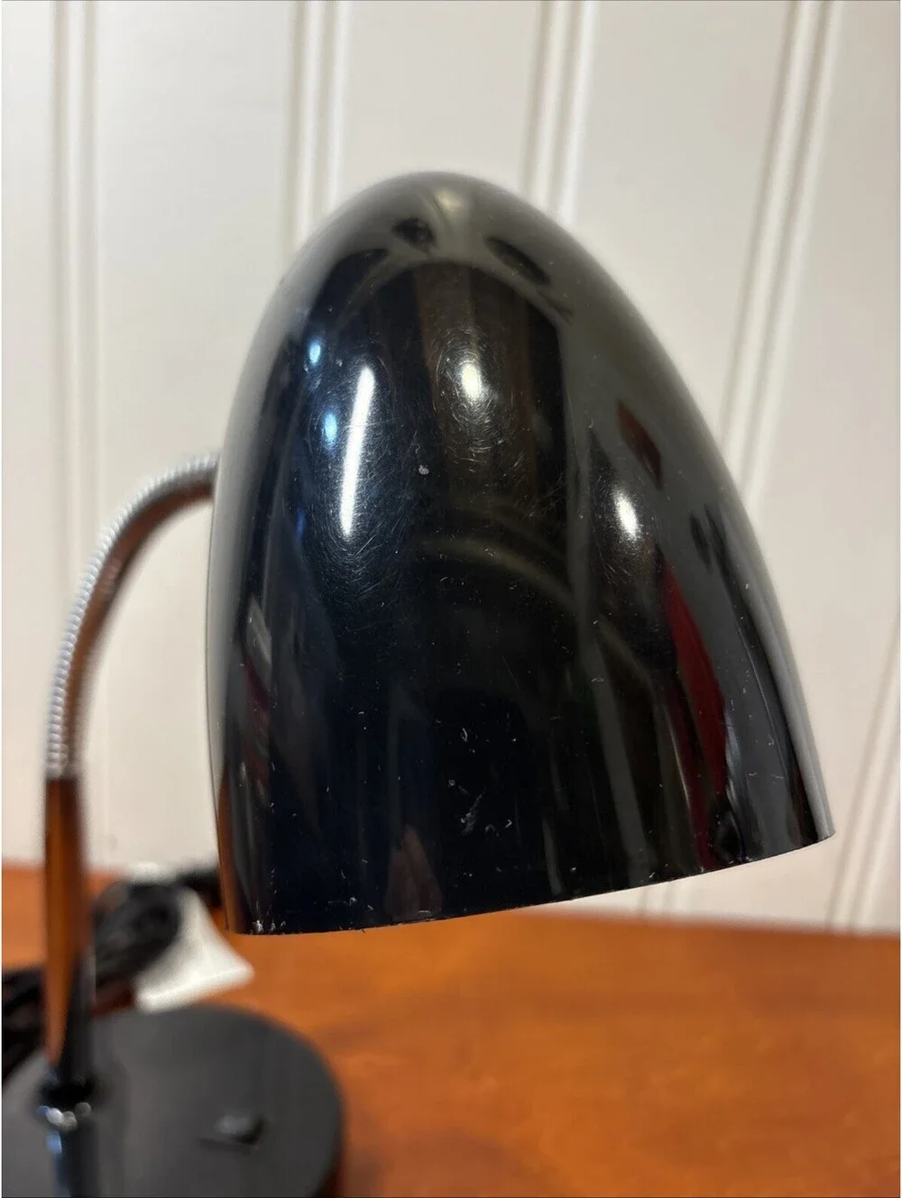 Intertek Lamp Black Metal Gooseneck Fluorescent Light Positionable Desk Lamp